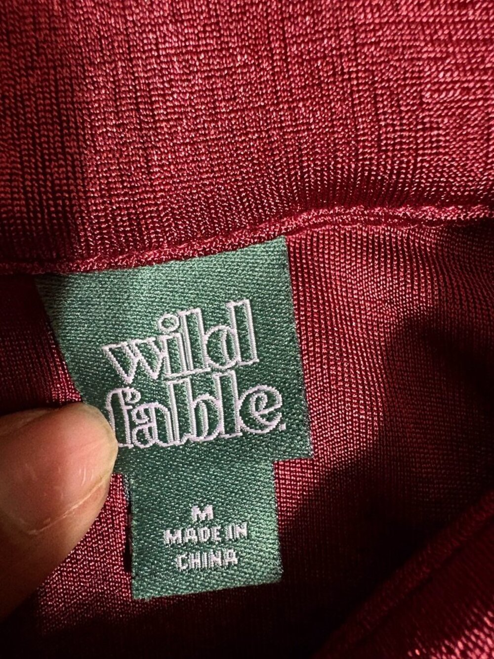 Wild Fable Berry Red Bodycon Dress Medium Ruched Button Front Stretch - Picture 6 of 7
